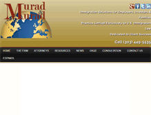 Tablet Screenshot of muradimmigration.com